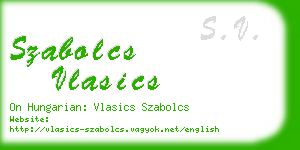 szabolcs vlasics business card